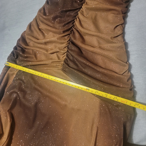 Coper/brown long evening dress - Picture 7 of 7